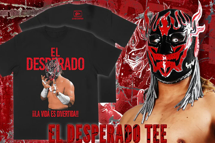 ¡La vida es Divertida! El Desperado is living his best life- buy the shirt to celebrate! shop.njpw1972.com/collections/ne… #njpw #despe_invi