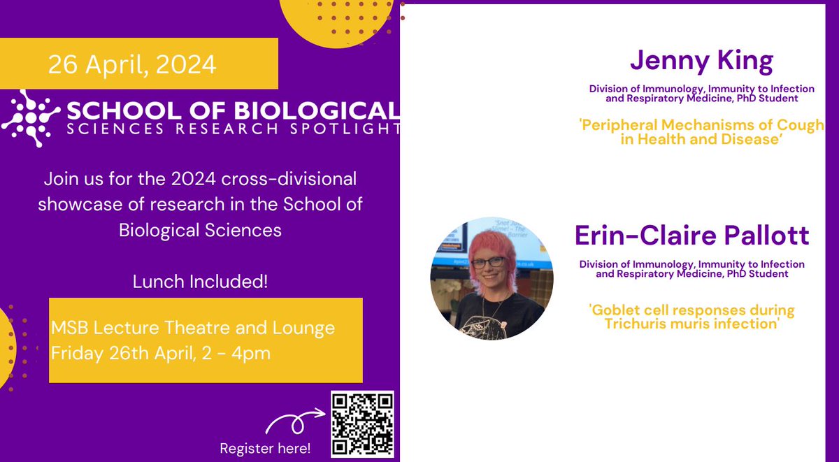 The next SBS cross-divisional seminar series will be held on Friday 26 April in the Lecture Theatre, Michael Smith Building. Pizza and soft drinks will be provided for all attendees. Register here: eventbrite.co.uk/e/sbs-research…