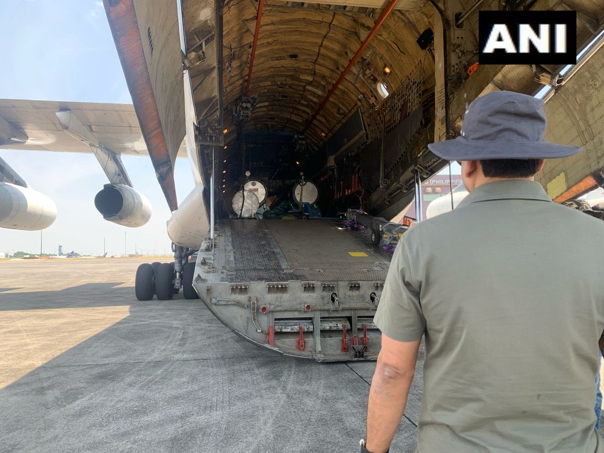 ANI's tweet photo. BrahMos supersonic cruise Missiles delivered to the Philippines by India today. The two countries had signed a deal worth USD 375 million in 2022. https://t.co/aoBtjjYUJr