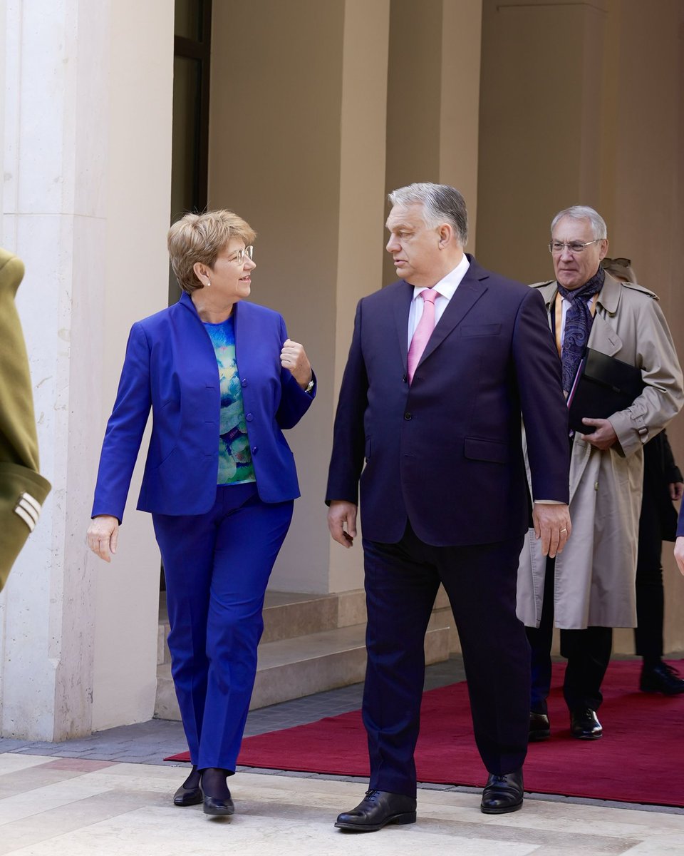 Hungary will hold the EU Council Presidency in the second half of this year. In Budapest I met Prime Minister @PM_ViktorOrban to discuss European politics, bilateral relations between our countries, and the European security situation. #EU2024HU @EUCouncil