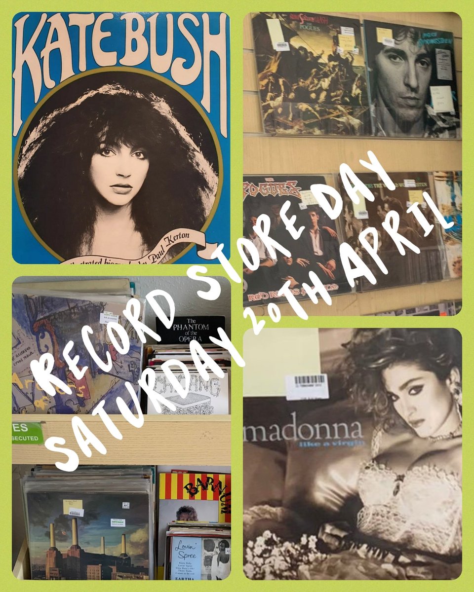 Tomorrow is #RecordStoreDay, the perfect day to visit #Oxfam #Books & #Music #Harpenden & browse our great selection of records! While you're here, why not check out our music books (including this illustrated biography of this year's Record Store Day Ambassador, #KateBush) 🎶🎵