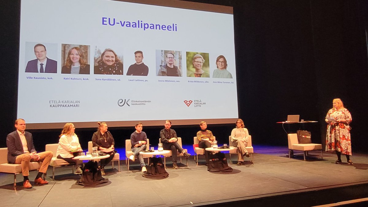 Vaalipaneelissa kansanedustaja, MEP-ehdokas @SunaKymlinen peräänkuuluttaa #koheesiopolitiikka remonttia. Tarvitaan sekä modernisointia nykyisiin #EU'rahoitusvälineisiin että uusi ohjelma #ItäinenSuomi haasteisiin vastaamiseksi #elinvoima #turvallisuus #huoltovarmuus #ulkoraja