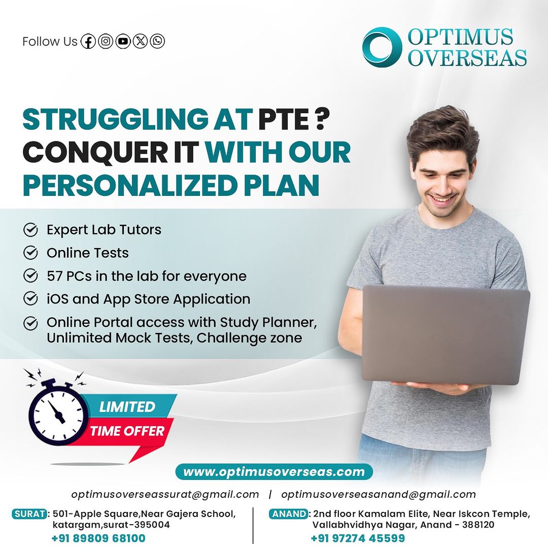 Don't let your English hold you back! Whether you're tackling IELTS or PTE, conquer your anxieties. Experience powerful strategies that will boost your score and help you achieve your dream results.
#optimusoverseas #freedemo #freedemoclass #ielts #pte #toefl #celpip #oet