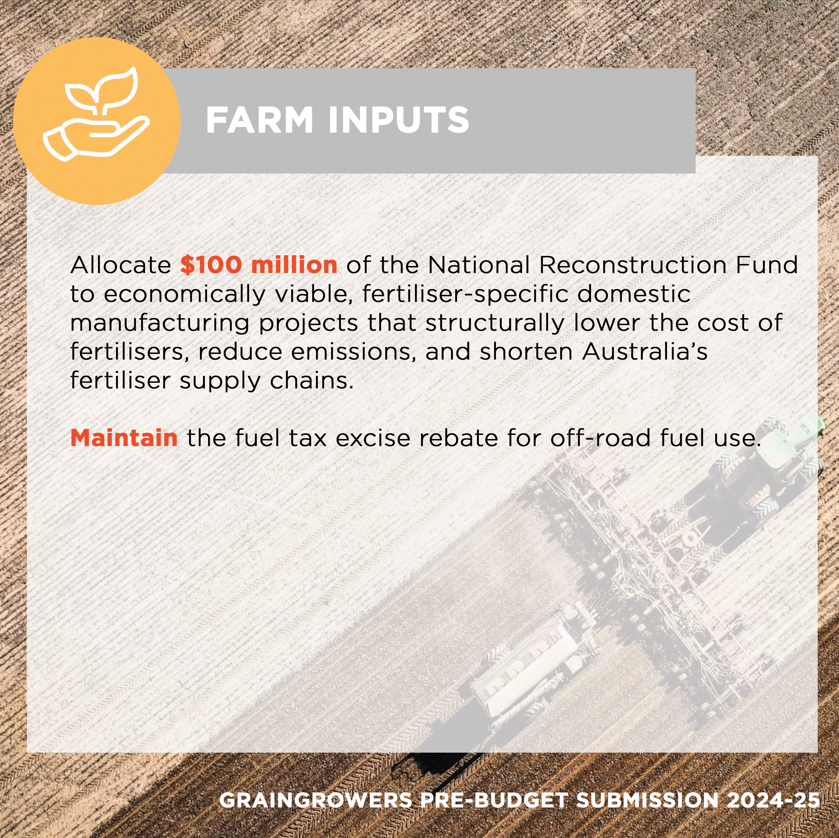See a summary of all our pre-budget asks ➡️ ggl.pub/3wj99MU GrainGrowers has made requests for investment across six areas impacting growers: Carbon and Climate, Workforce, Biosecurity, Grain Freight and Supply Chains, Trade and Market Access, and Farm Inputs. #ausag