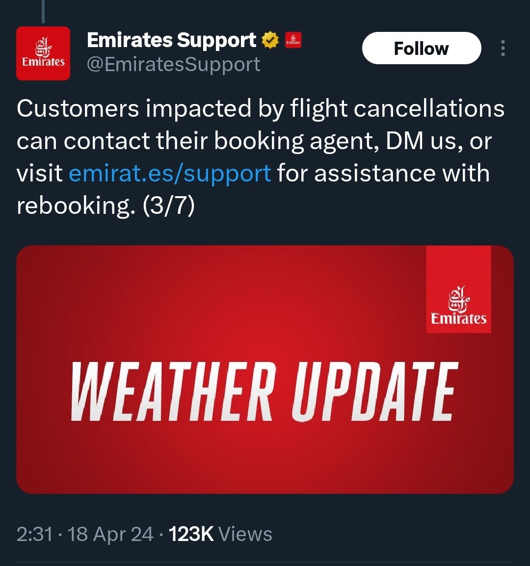 The best way to have your booking issues sorted out is to contact the airline directly rather than asking help via social media. This works whether you are a celebrity or not. 

#AvGeekPH #JustSaying #FlyEmirates #DXB #TaraLipadTayo