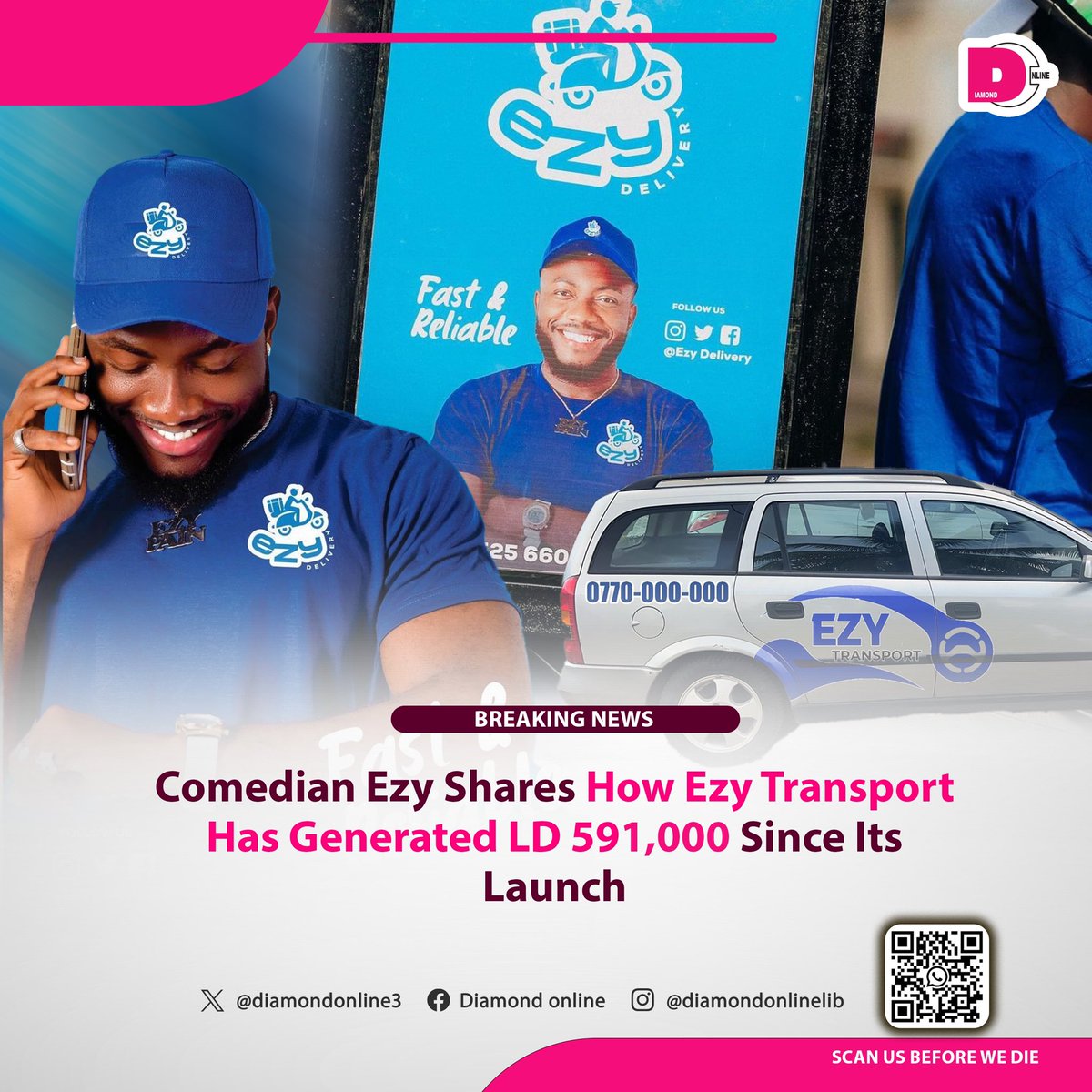 Via a WhatsApp call, Comedian Ezy spilled the beans to us that his business, Ezy Transport, has made a whopping LD 591,000 since its launch in March of this year. According to the comedian, it’s all about spotting a gap in the market and going for it.