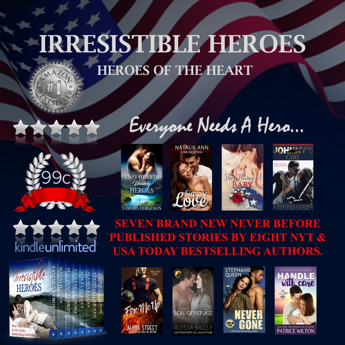 ♥.¸•★`.¸•★`.¸¸.`★•¸.♥ #IrresistibleHeroes FIND YOUR HERO in this steamy premiere series featuring strong heroes and heroines who save lives and put their lives on the line. A NUMBER ONE BESTSELLER. ♥#mgtab ♥@mimisgang1 mybook.to/IrresistibleHe…