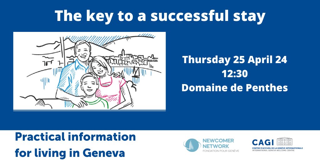CagiGeneva's tweet photo. 👨‍👩‍👧‍👦Are you a newcomer to #InternationalGeneva looking for practical information about Geneva ?
🗓️Join us online or on-site, 25 April 2024
📍@genevapressclub, Domaine de Penthes
🔗https://t.co/iIajmTfOEl
#CAGIPracticalGeneva, #practicalinformation https://t.co/ezAGwUlh4x