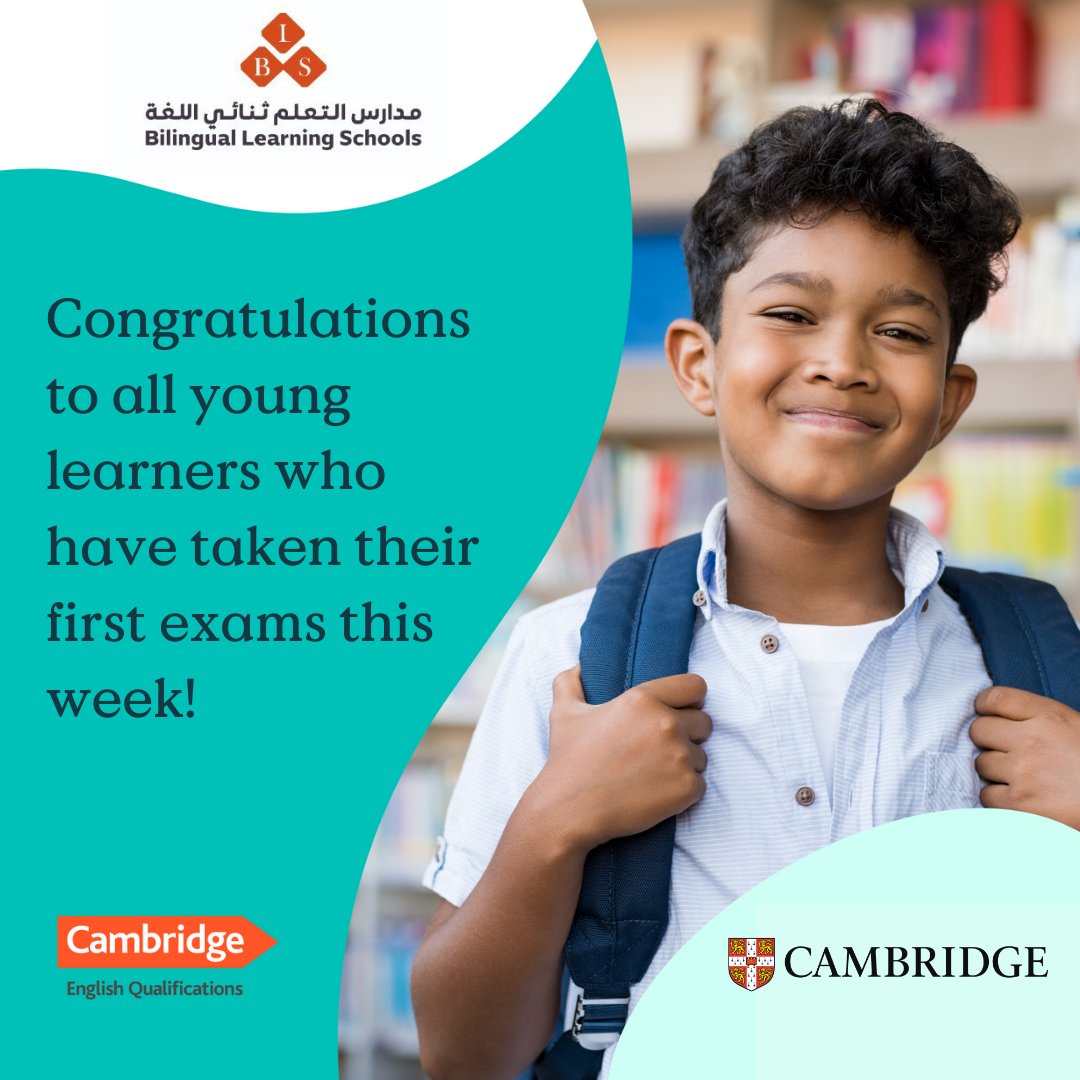 We're thrilled to announce our first exam sessions with Bilingual Learning Schools in KSA for Pre A1 Starters, A1 Movers, and A2 Flyers!
 
Shoutout to all young learners and their dedicated teachers for their hard work and preparation! ✨
 
#CambridgeEnglish  #YoungLearners