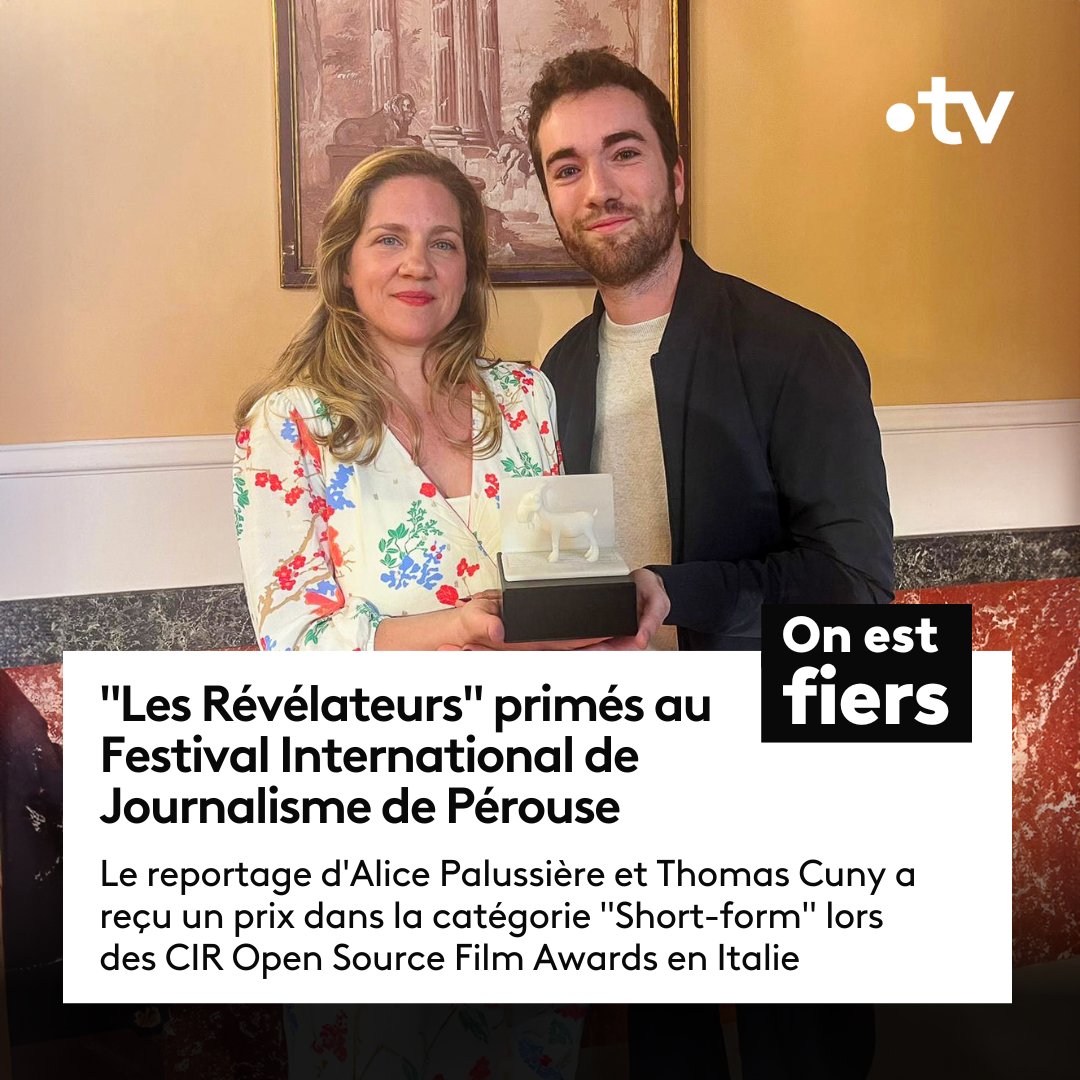 🏆 Félicitations à l'équipe des @RevelateursFTV qui a reçu un prix au Festival International du Journalisme de Pérouse ! Une belle reconnaissance pour le reportage en Open Source d’Alice Palussière et @ThomasCUNY sur le trafic de drogue à Marseille. 👉 francetvinfo.fr/faits-divers/c…