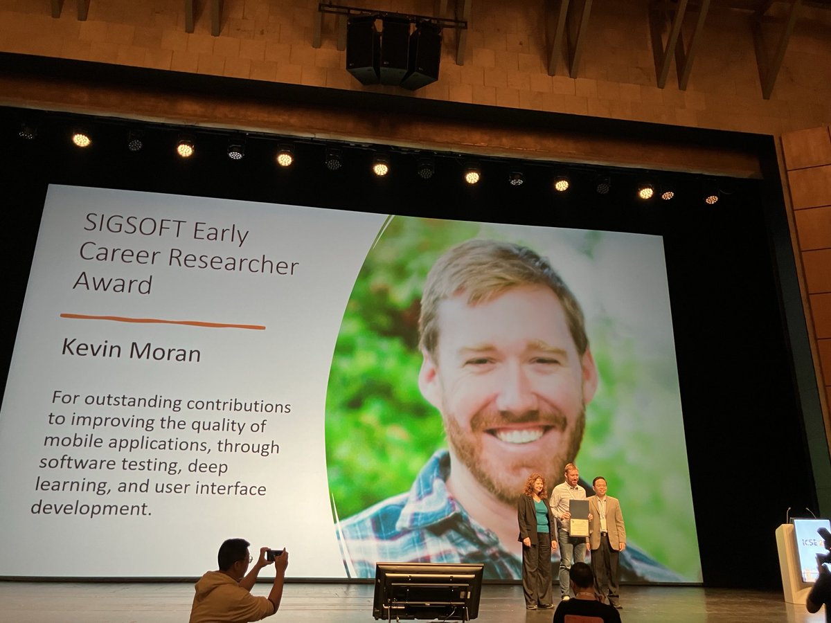 Congrats to ⁦@kevpmo⁩ on winning the ⁦@sigsoft⁩ early career researcher award! #icse2024