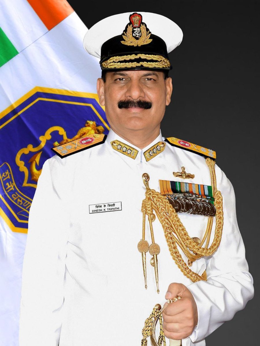 #India appoints Vice Admiral Dinesh Kumar Tripathi as the next #IndianNavy Chief.