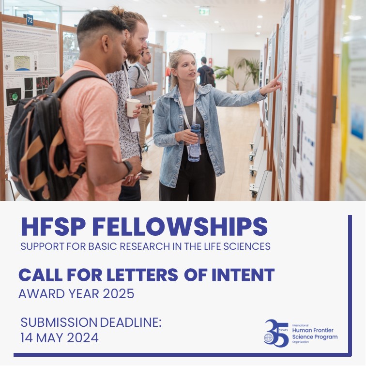 Dreaming of groundbreaking research?🌟The #HFSPFellowships beckons!👋Unlock your potential with support for #interdisciplinary, high-risk projects in #basiclifesciences. Check eligibility criteria & apply by 14 May for a chance to pioneer change! bit.ly/3ZMPQp0