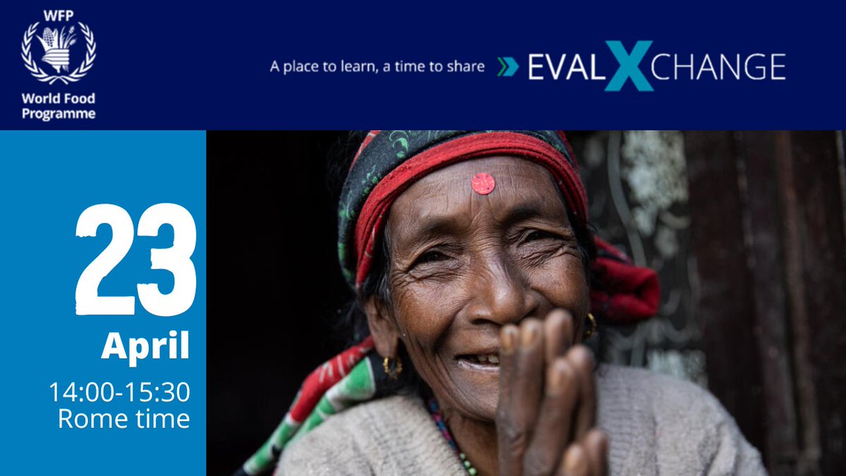 📣 Join us next Tuesday for the last session of Eval❎change 🎉 @WFP Evaluation's festival of learning! Integrating gender in evaluations: good practices & trade-offs 📅 23 April 2024, 2pm Rome time 💻 Register HERE: bit.ly/EvalX24-Event-3 Read more: bit.ly/EvalX-integrat…
