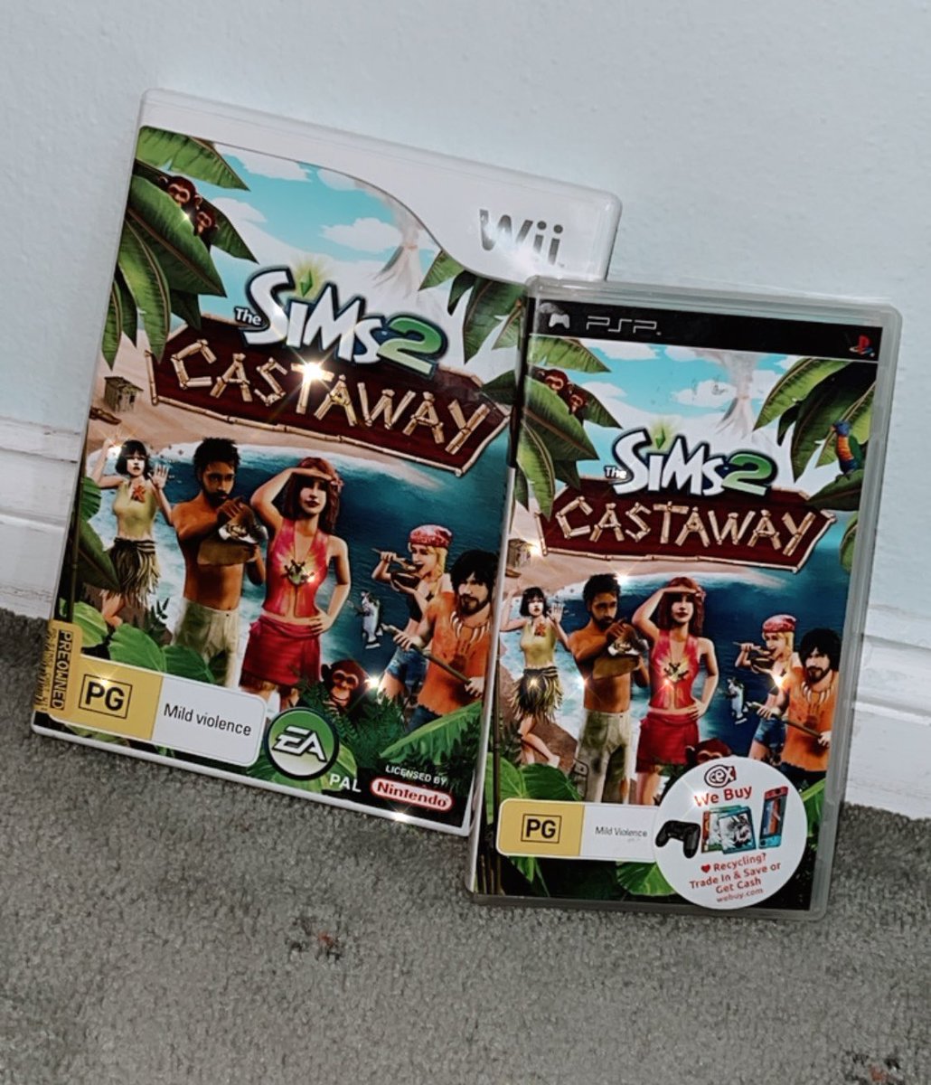 Randomly Walked into a Thrift Store and Came across The Sims 2 Castaway on both Wii and PSP for $3😭😍