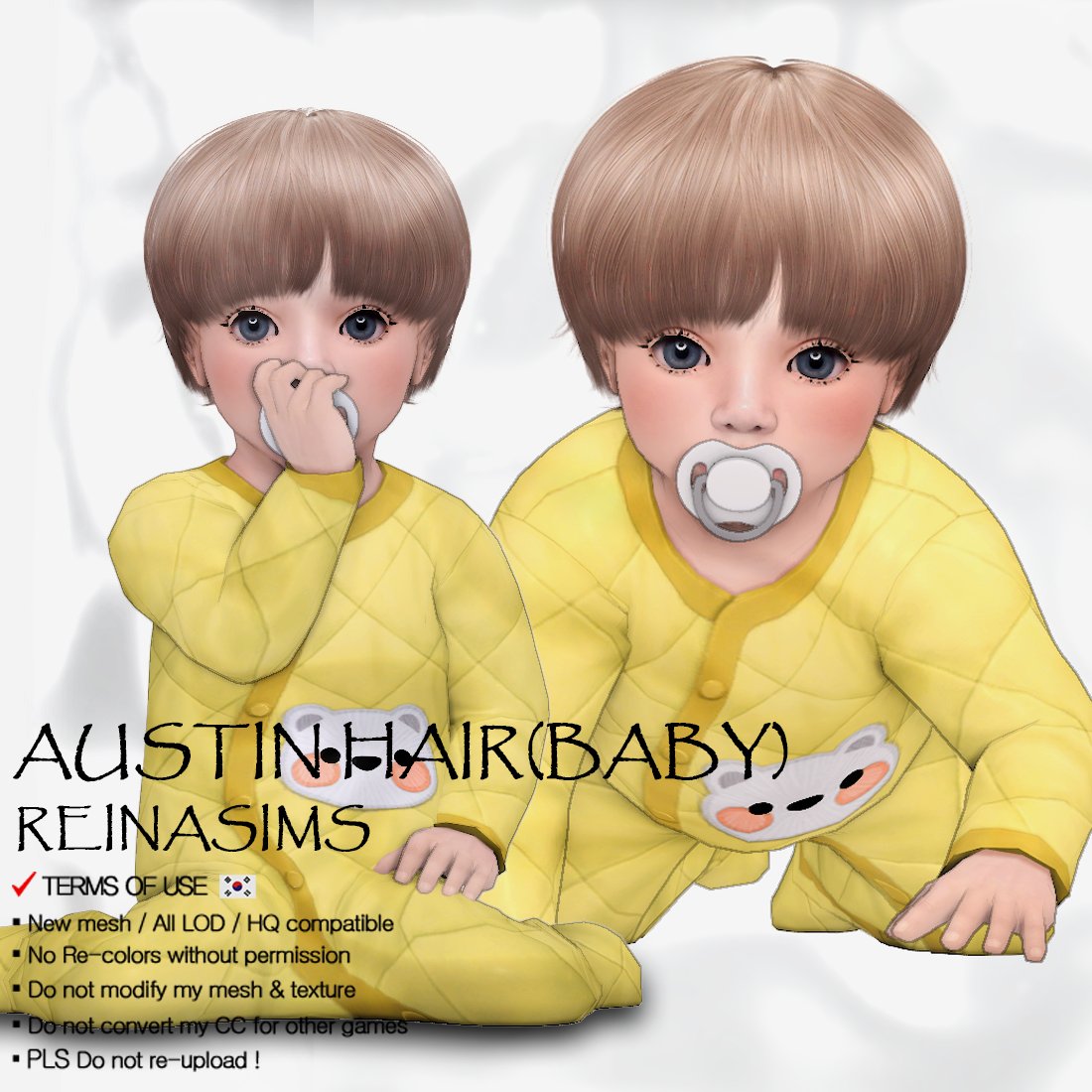 Casper_S4's tweet photo. [심즈4 헤어] Reina - 84 Austin hair(Baby)
영아버전 _ https://t.co/Po0oFc0bV7
성인버전_ https://t.co/GeWlK7qYK1 https://t.co/AFQd9gdgUy