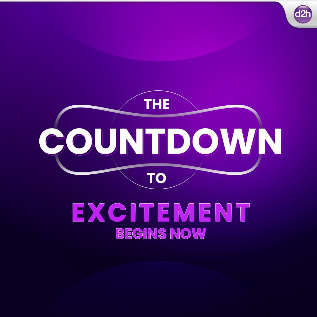 Ready for a game-changer? 

The countdown to an all-in-one entertainment revolution starts now.🚀  Get ready to experience entertainment like never before! 
.
.
#d2h #DirectToHeart #AllInOne #OTT #TV #CountdownToExcitement #BigReveal #Entertainment #FamilyEntertainment #Enjoy