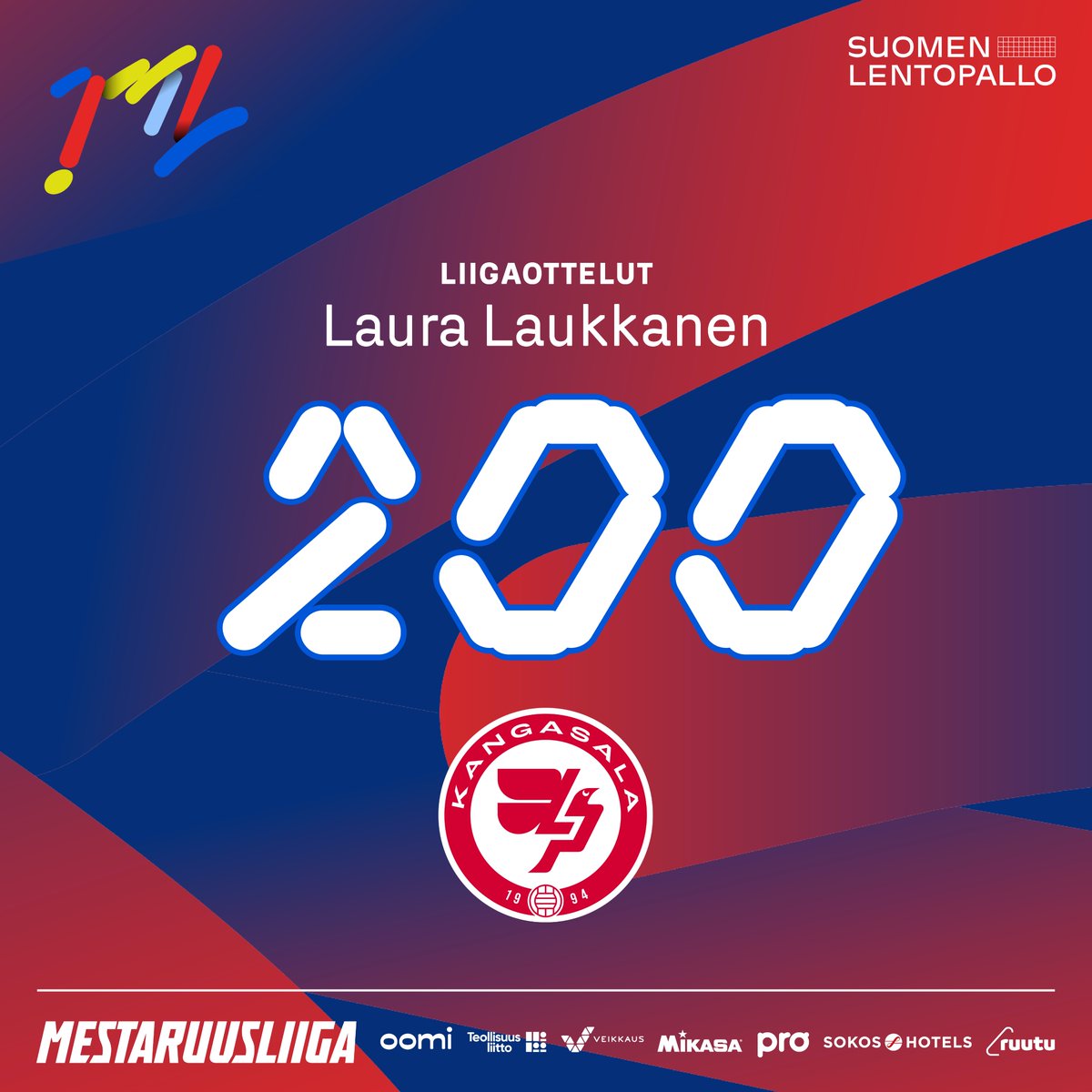 Vielä pari tasalukua loppupeleistä 🔥

<a href="/panup94/">Panu Pitkänen</a> <a href="/AkaaVolley/">Akaa-Volley</a> 400. liigatorjunta
Laura Laukkanen <a href="/LPKangasala/">LP Kangasala</a> 200. liigaottelu

#mestaruusliiga #lentopallo