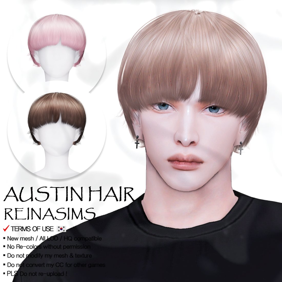 [심즈4 헤어] Reina - 84 Austin hair(Baby)
영아버전 _ patreon.com/posts/reina-84…
성인버전_ patreon.com/posts/reina-84…