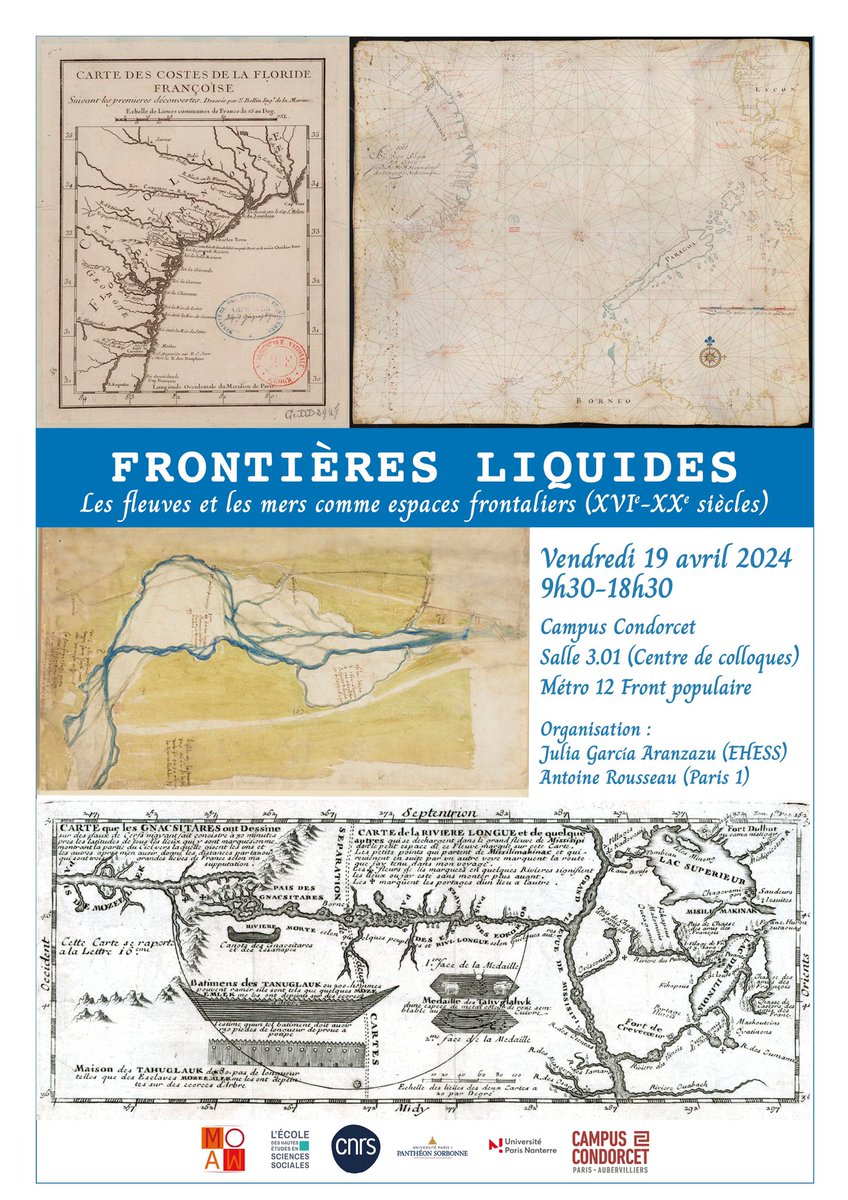 C’est parti pour la journée d’études sur les frontières liquides ! Organisée avec @Juliaaranzazu 💦🌊 et avec le soutien de @MondAmericains @EHESS_fr et @SorbonneParis1