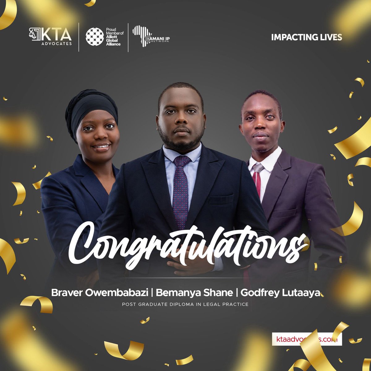 Kudos to all who have graduated from @LDC_Uganda with a Post Graduate Diploma in Legal Practice, with special recognition to our esteemed Associates: Braver, Shane, and Godfrey! 🎓🌟 You have made us proud!
