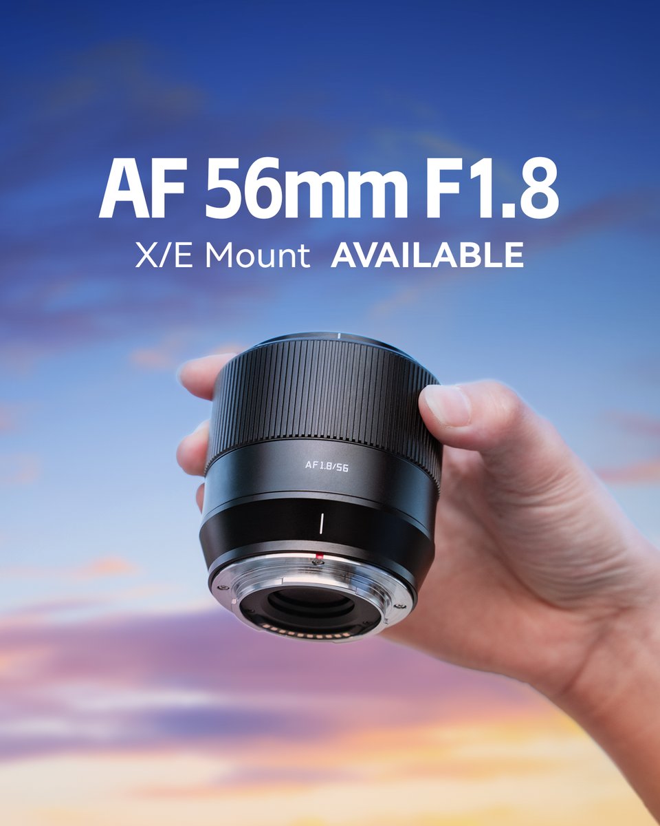 New Arrival! TTArtisan AF 56mm F1.8! Available for Fujifilm X-mount and Sony E-mount Check more and purchase: ttartisan.myshopify.com/products/56mm