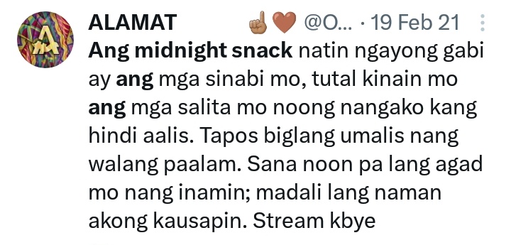 ALASKALBO's tweet photo. AND PLEASE BRING BACK ALAMAT MIDNIGHT SNACKS!!
a great way to promote and introduce to other Filipinos (and internationals) the regional dishes and delicacies from all over the Philippines! ♡ #ALAMAT https://t.co/7q3OnJJ3Rc