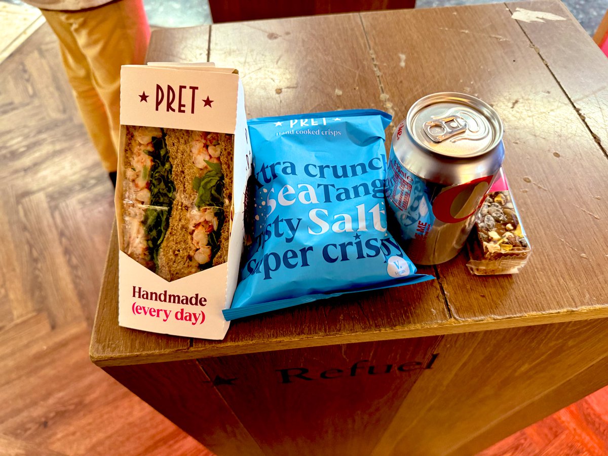 Think Pret is expensive? Try Airport Pret. £14.10 for that feast.