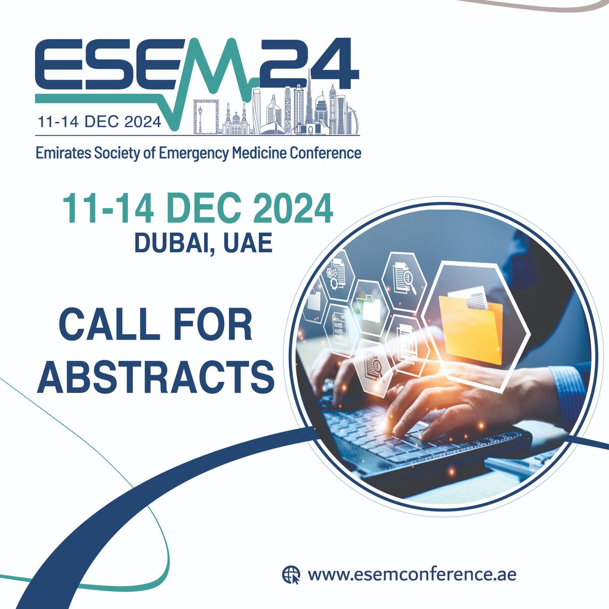 Elevate your expertise and shape the future of emergency medicine at #ESEM24 in Dubai from December 11-14, 2024! Submit your abstracts now for a chance to showcase your research to a global audience. Don't miss out on this transformative event!
#EmergencyMedicine #DubaiConference