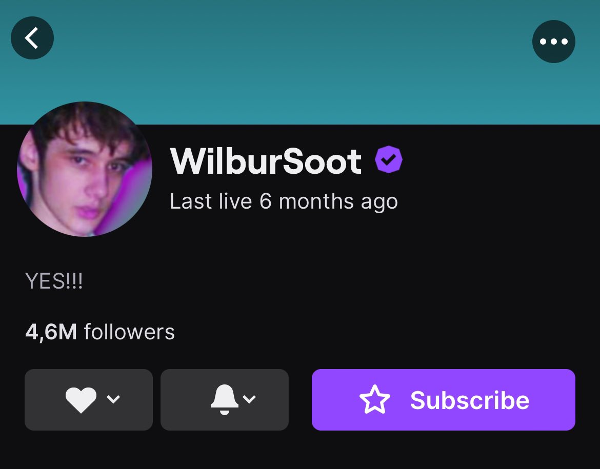 it's hurts to see that his last stream was 6 months ago. I miss him, but i hope he's taking care of himself <3 #WSS #WilburSupportSquad #wilbur