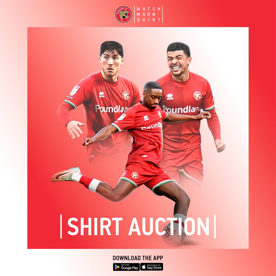 👕The match worn and signed shirts from our match against @officialbantams will be available for
fans to bid on!

The auction will be live from kick-off tomorrow here 👉shorturl.at/bouIO

@MatchWornShirt | #Saddlers