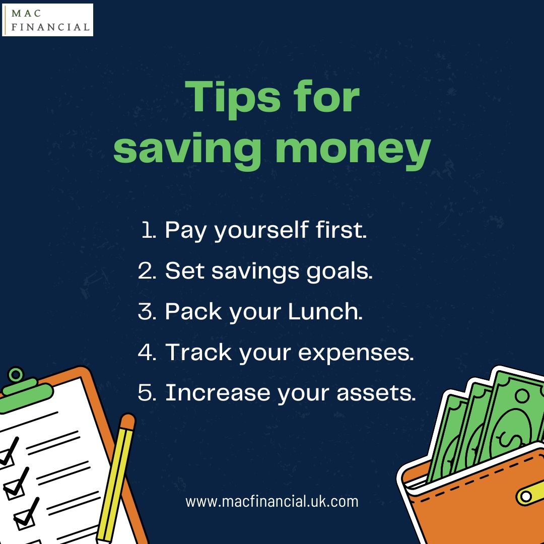 Saving money doesn't have to be a challenge! 🤝 Follow these simple tips to help you reach your financial goals: 💰Create a budget, track your spending, and don't forget to save! #FinancialGoals #SavingMoney 💵 #MoneyManagement 💰