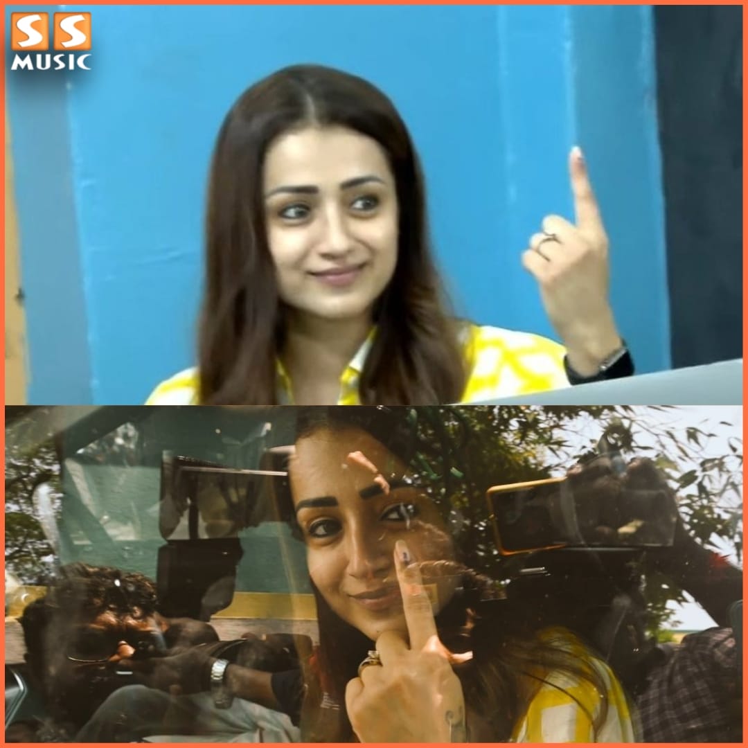 வாக்களித்தார் நடிகை Trisha ! . @trishtrashers #Trisha #Election2024 #LokSabhaElections2024 #SSMusic