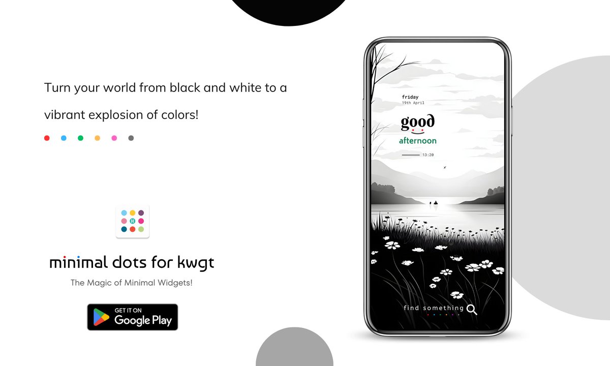Bring some life to your dull home screen with a pop of color!! 🎨 bit.ly/mdot #makescreens #kwgt #minimaldotsforkwgt #androidcustomization #androidapps