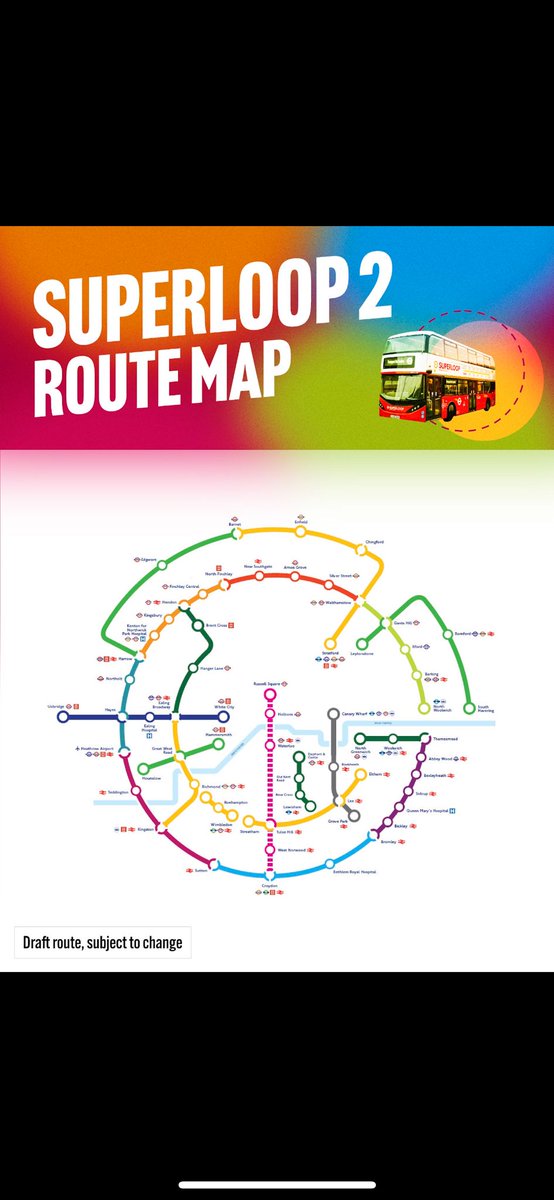 Labourstone's tweet photo. #DoubleBubble for @wfcouncil if we re-elect @SadiqKhan on May 2nd. His #Superloop2 announcement will give 2 new express 🚍 routes in WF-
🚍 Leytonstone to Romford
🚍 Stratford to Barnet via Walthamstow & Chingford (pleased @WFLabourParty has been listened too with this route)! https://t.co/UCAA87TelG