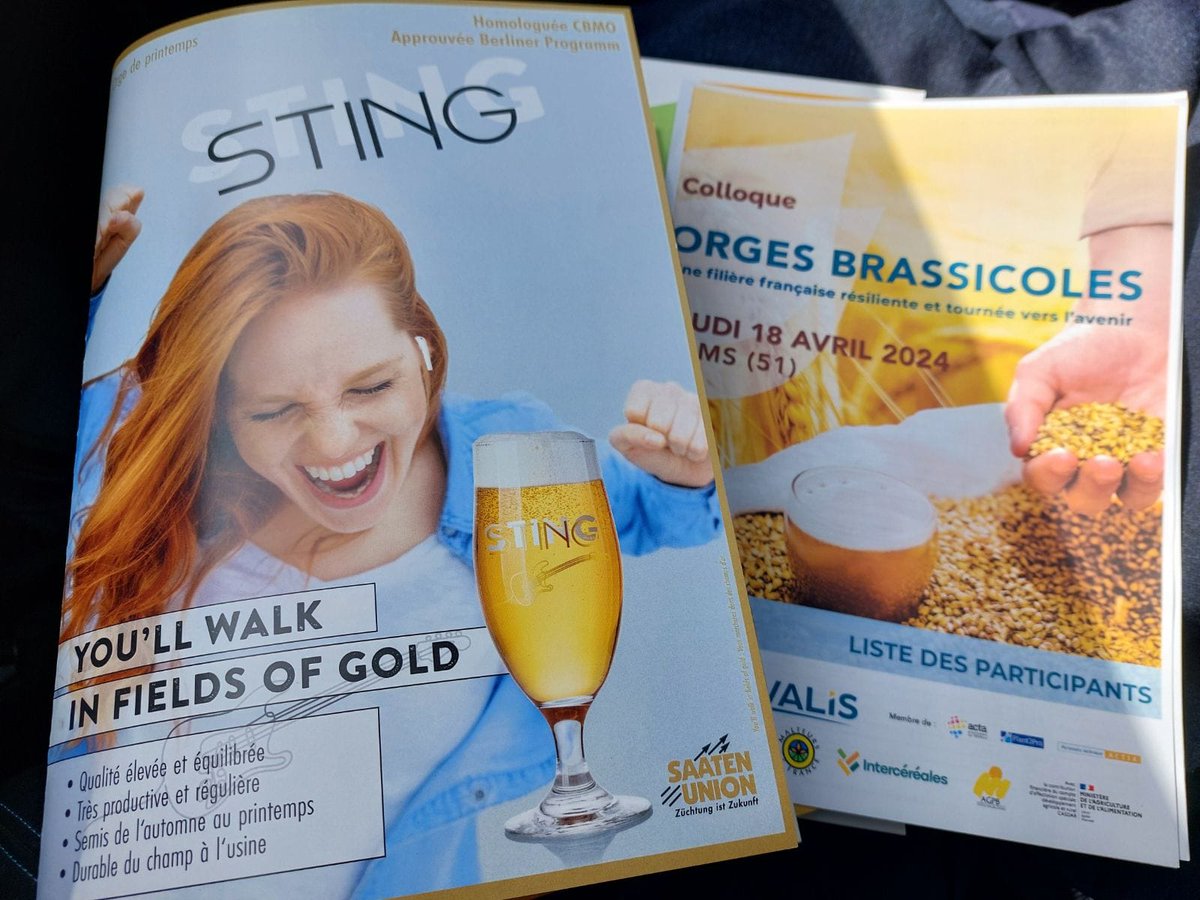SaatenUnionFr's tweet image. Ravis d&apos;avoir participé hier au 24e Colloque Orges Brassicoles d&apos;@Arvalisofficiel ! 🌾
De belles interventions au programme et une #STING mise à l&apos;honneur sur cet évènement incontournable de la #filière #brassicole 🍻