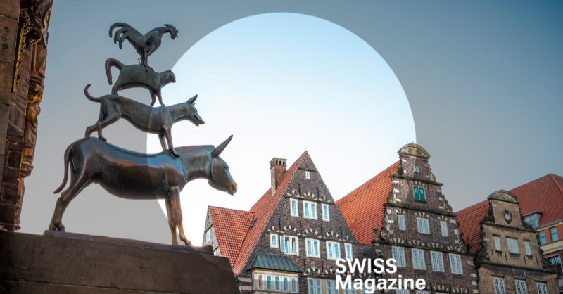 Let yourself be carried away by Bremen's cultural and historical activities. 🎭 The 'Bremer Stadtmusikanten' invite you to a summer full of experiences in the city. 🐎🐕🐈🐓 Ten tips for your trip to Bremen: bit.ly/3vYqwTq #flyswiss #SWISSmagazine