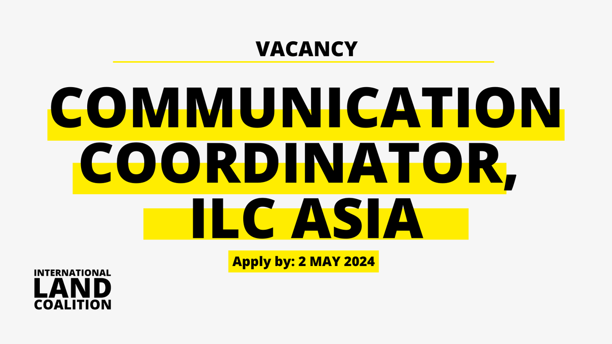 🔔 Join us! 🔔

👉 Are you a #storyteller?
👉Passionate about #humanrights, #landrights, & #socialjustice?
👉 Based in Asia?

💡 Apply here: bit.ly/3Q8a4Hh
📅 Deadline: 2 May 2024
----
 #impactjobs #ngojobs #socialimpact #humanrightsjobs  #CommunicationsJobs