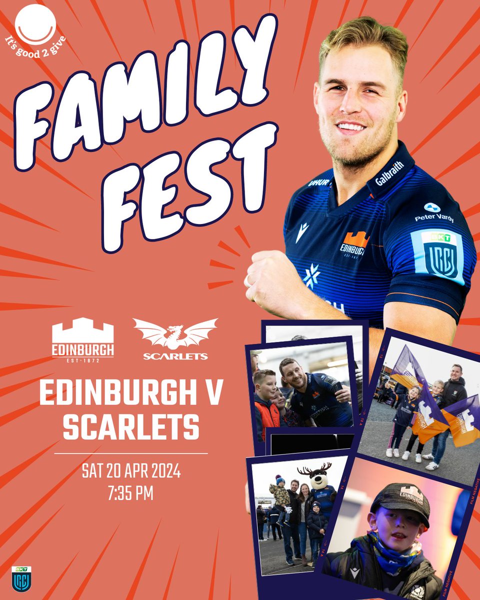 Catch some Saturday night rugby in the Capital as Edinburgh host Scarlets at Hive Stadium tomorrow night 🏰 Tickets 🎟️ bit.ly/Sca20Apr