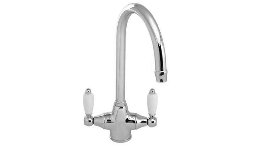 Chelsea mono sink mixer kitchen tap in chrome finish with lever handles and swivel spout - £77 at Taps4Less. taps4less.com/kitchens-offer…