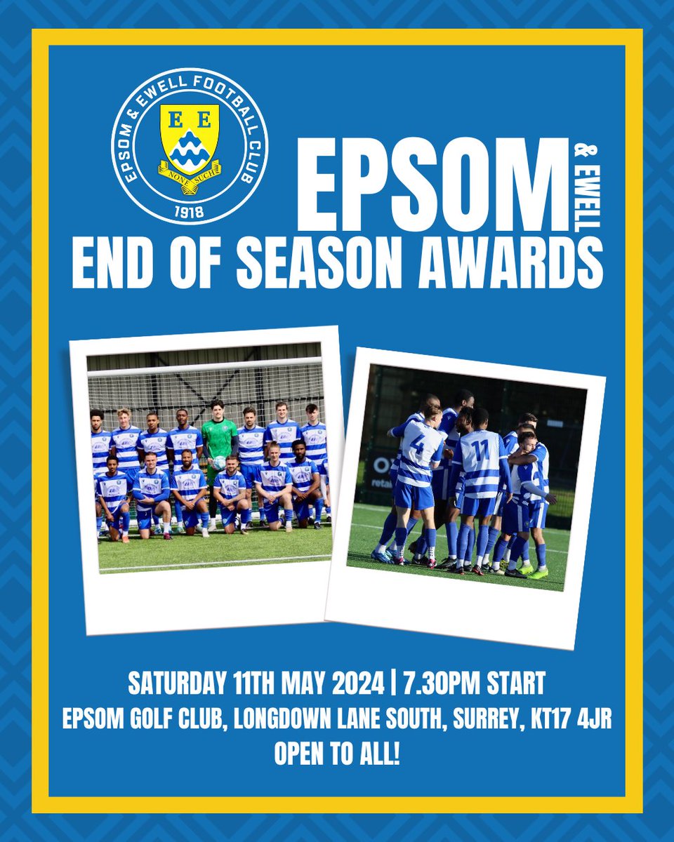 📣 **PRESENTATION EVENING** 📣

Can't wait to see everyone again! 👋🏼

#WeAreEpsom | #Salts | #CCL
⚽️🧂