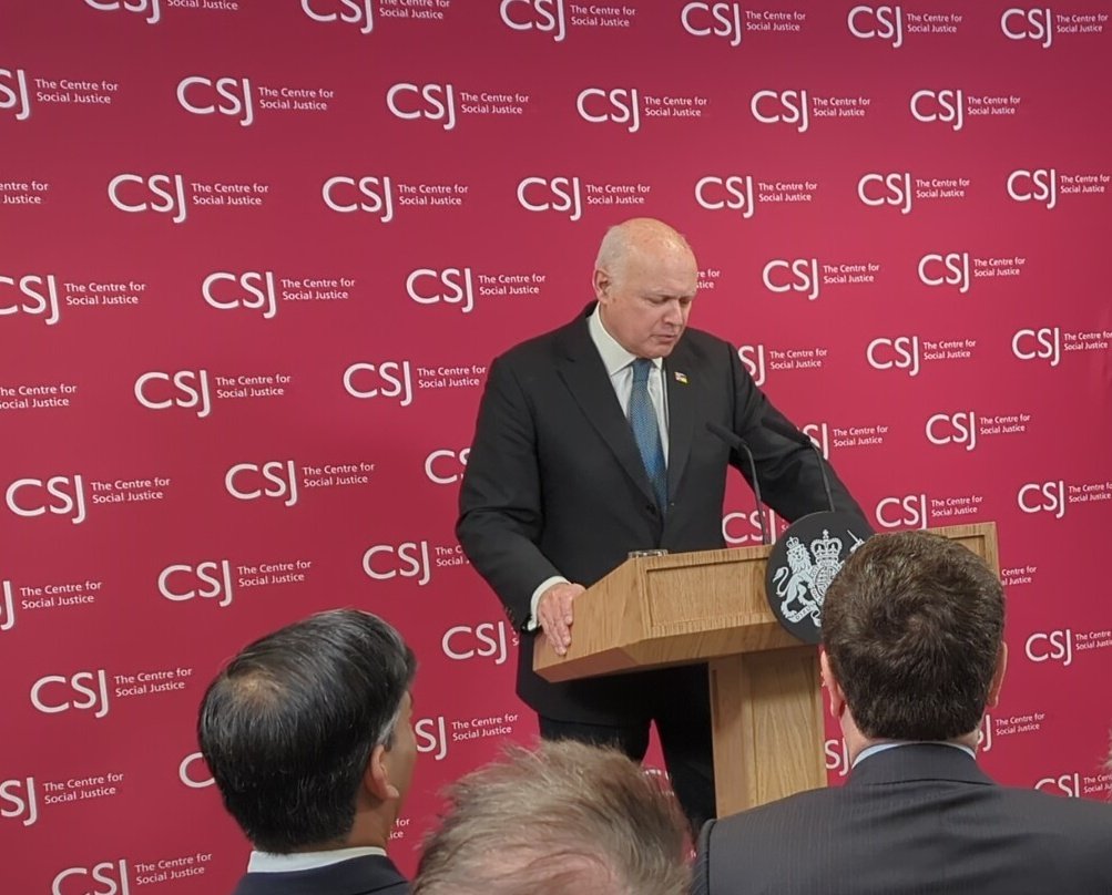 I'm @csjthinktank for the PMs speech on reforms of sickness benefits. Live 🧵 👇🏾