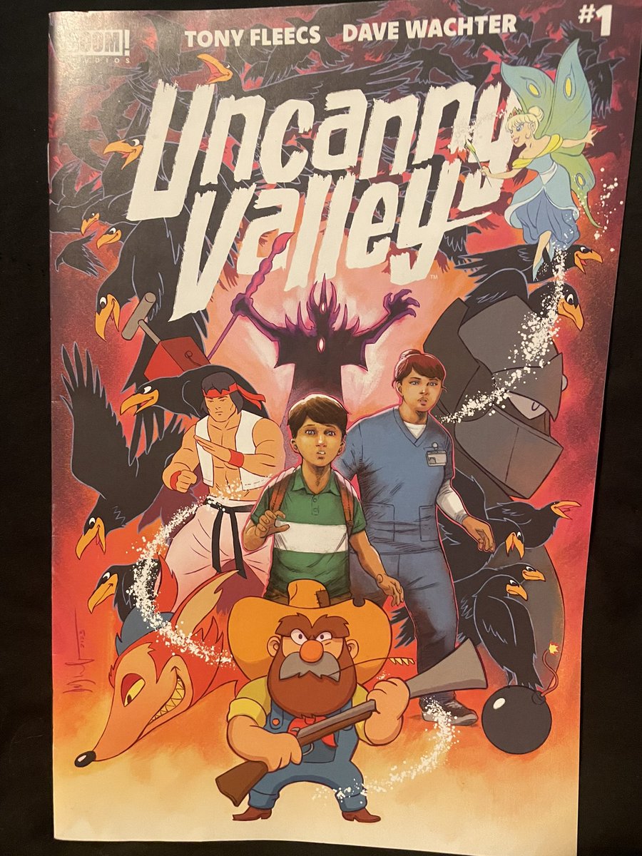 A insane new series with an incredible hook and a fantastic spread of art. Uncanny Valley 1 @boomstudios @tonyfleecs @davewachter @droog811  t.ly/x4iN6