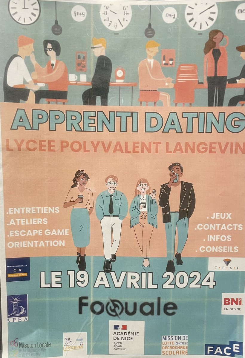 valpin83's tweet photo. Apprenti Dating au lycée Langevin de la Seyne/Mer. Un projet initié par le réseau FOQUALE de la seyne/mer. 
L’occasion pour les élèves des établissements scolaires du territoire de rencontrer des  partenaires, des entreprises. #DSDEN83 #MLDS 
#Facevar #Eureka #Iziglass #BTP https://t.co/Q7qg5BvZdx