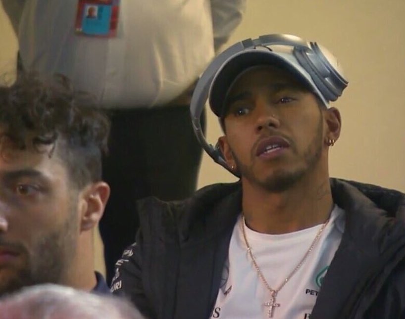 Hamilton was on provisional pole, the only driver left to complete a lap…

Then crossed the line and moved down to 2nd