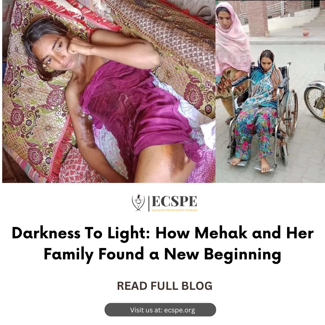 On March 16th, we reported the horrific incident involving 13-year-old Muslim girl Mehak, who the Kiln Manager had sexually assaulted and badly burned. 

Read the full blog: ecspe.org/darkness-to-li…

#Slavery #Persecution #Childrights #WomanLifeFreedom #girlsrights #ECSPE