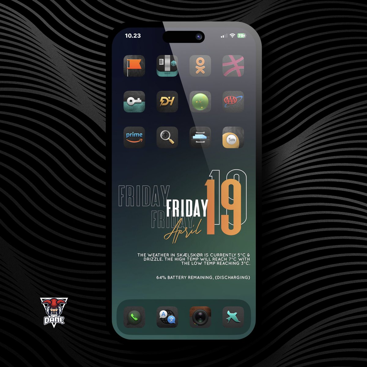 #Yoorweather @JCRocky5 

#ios1741 #nojailbreak #iphone12pm #MockupM 

• wallpaper @noir_arts 
• icons @A7laFe 
• template @SeanKly #M