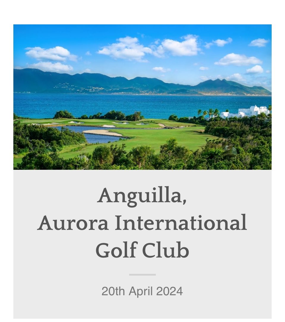 Getting ready for the next 2024 qualifier - tomorrow in Anguilla at the beautiful Aurora International Golf Club #charitygolf #supportinggoodcauses #golf #raisingmoney