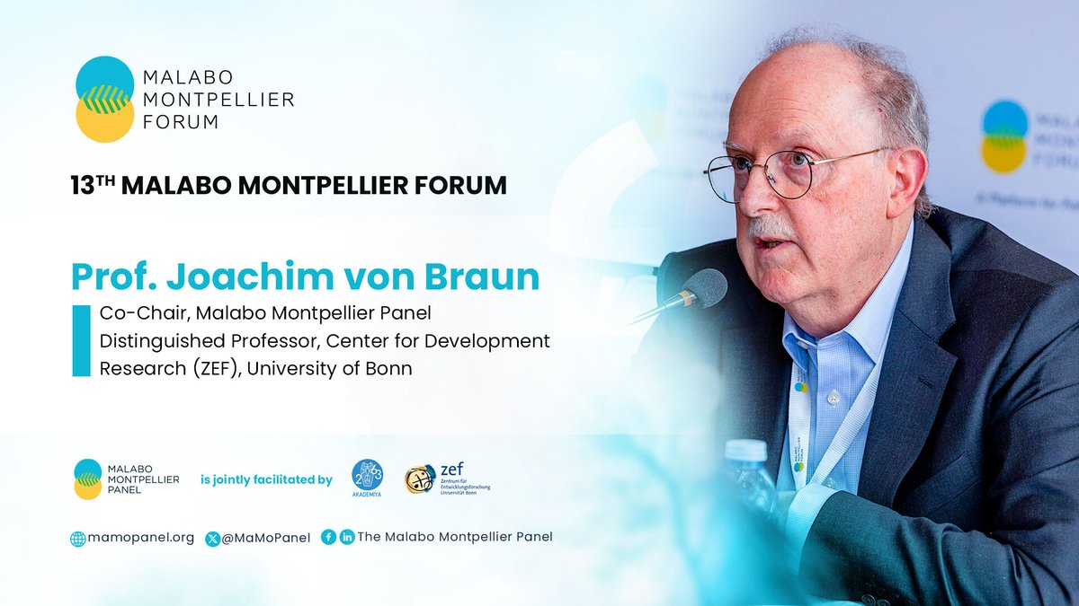 Launch of the YOUTH AHEAD Report! “The active involvement of young people in Africa's agrifood systems is essential for the continent's economic development & peace,” Joachim Von Braun, Professor @ZEFbonn & Co-Chair @MaMoPanel. Read the full piece👉 shorturl.at/ghAX8