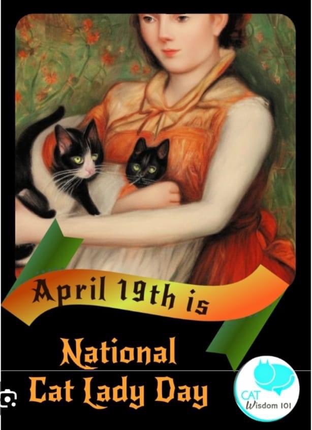 My time has come! #NationalCatLadyDay #Cats #CatsOfTwitter #CatsOfX #CaturdayEve #AllForCats #catgirl #CatLady #Cat